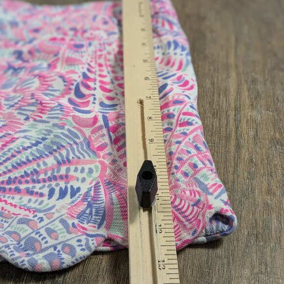 Lily Pulitzer Shorts Womens 12 Multicolor Razberry Buttercup Scallop Trim - Picture 7 of 8